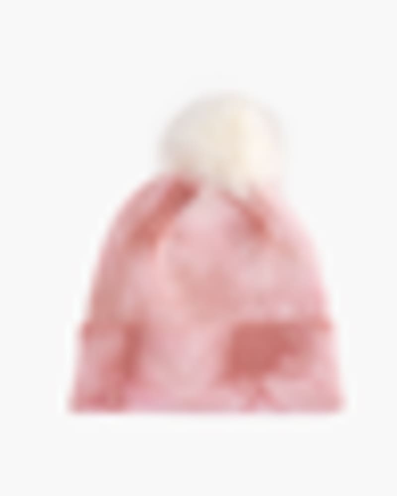 Front of a size None Billy Pom Pom Knit Beanie in Pink by Shiraleah. | dia_product_style_image_id:243095